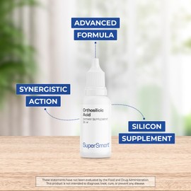 Supersmart - Orthosilicic Acid (Advanced Formula) - Silicon Supplement - with MSM, Choline, Carnitine, Boron, Minerals | Non-GMO & Gluten Free - 30 ml
