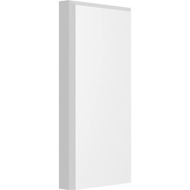Ekena Millwork PBP050X100X100FOS01 Standard Foster PVC Plinth Block with Beveled Edge, 5"W x 10"H x 1"P