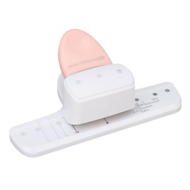 Scrapbooking Hole Puncher, 3 Hole Punch, 4mm Dia, 19mm Space Punching Tool for A5 A6 A7 A8 A7 Pocket A6 Peronal A8 Mini with Alignment Ruler, Plastic Base for Paper Collection