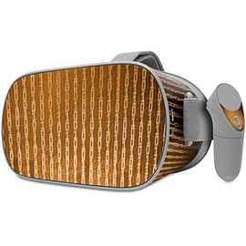 Decal Style Skin Wrap Compatible with Oculus Go Headset - Binary Rain Orange (Oculus NOT Included)