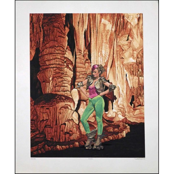 John, Dallas "C.O.D" Signed & Numbered Serigraph Art, roller skating,