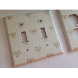 Coquette Gold Bows Light Switch Plate Various Sizes Offered