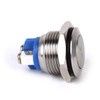 BUGUUYO 16mm Momentary Horn Metal Push Button Stainless Steel for