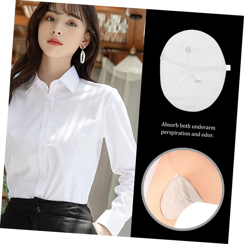 FOMIYES Washable Underarm Sweat Absorbing Pads Cotton Armpit Shields with