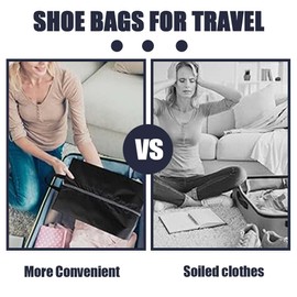 XURJUMI Pack of 2 Shoe Bags, Waterproof Shoe Bag Travel, Dirt-Resistant Shoe Bag Travel for Shoes, Holiday Shoebag Bag for Separating Shoes, Clothes, Travel Accessories