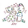 MaMaw's Vintage Embroidery M217 Wedding Kittens tea towels embroidery Hot