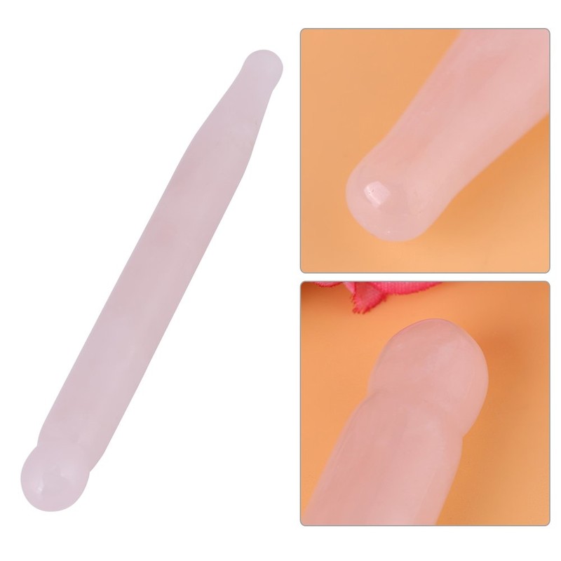 Rose Quartz Stick 1-Piece Natural Massage Stone Stick Acupressure Pen