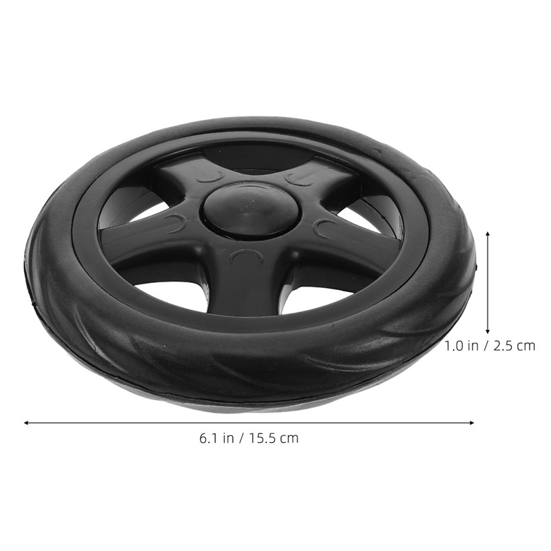 MUCKLILY Shopping Trolley Wheels 2 Pieces Rolling Laundry Trolley Wheels