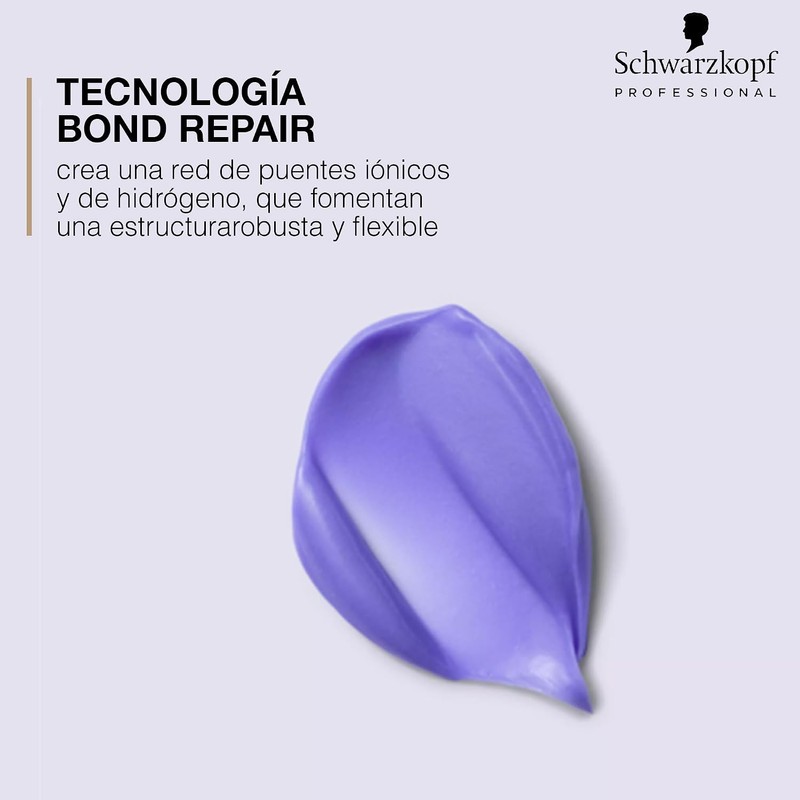 BLOND ME - Mascarilla Bond Repair Morado, Matiza Cabello Rubio