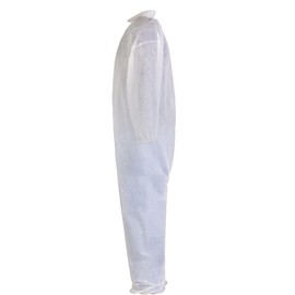 TRONEX 25 Pack Multilayer Nonwoven Disposable Coveralls with Open Ankles & Elastic Cuffs, White Disposable Jumpsuits (3X-Large)