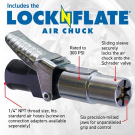 LockNFlate Tire Inflator/Deflator with Digital Gauge