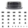 40mm Round Tube Inserts, Pack of 4 Black Plastic End