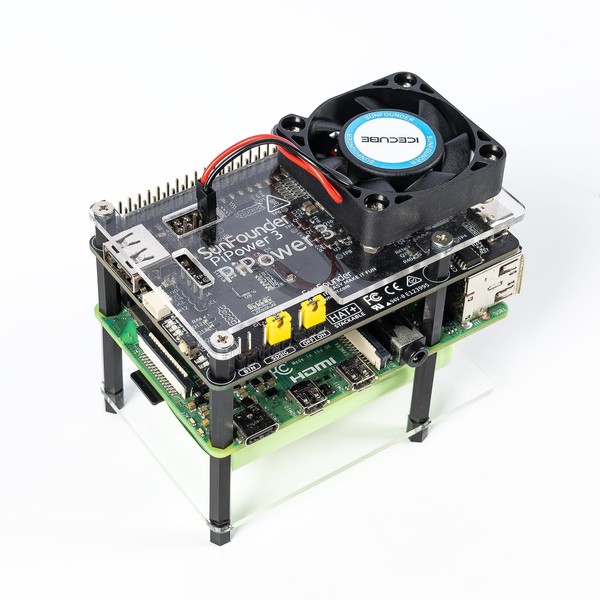 SunFounder Raspberry Pi 4 UPS Power Supply, Acrylic Case, Protect