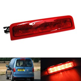Red Lens LED Rear High Level Third Brake Stop Light Fit For 2015-2020 Caddy IV MK4 Wing Barn Door