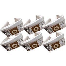 6 Replacement HEPA Bags Compatible with Ridgid VF3501 23738. For 3-4.5 Gallon Wet Dry Vac High-Efficiency 5 Layer Cloth Bags.