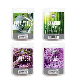 Hosley Set of 4 Assorted Scented Wax Cubes - 2.5 oz Each | Hand-Poured, Essential Oil Infused | Ideal for Weddings, Spa, Reiki, Meditation | Fragrance Melts Gift Set