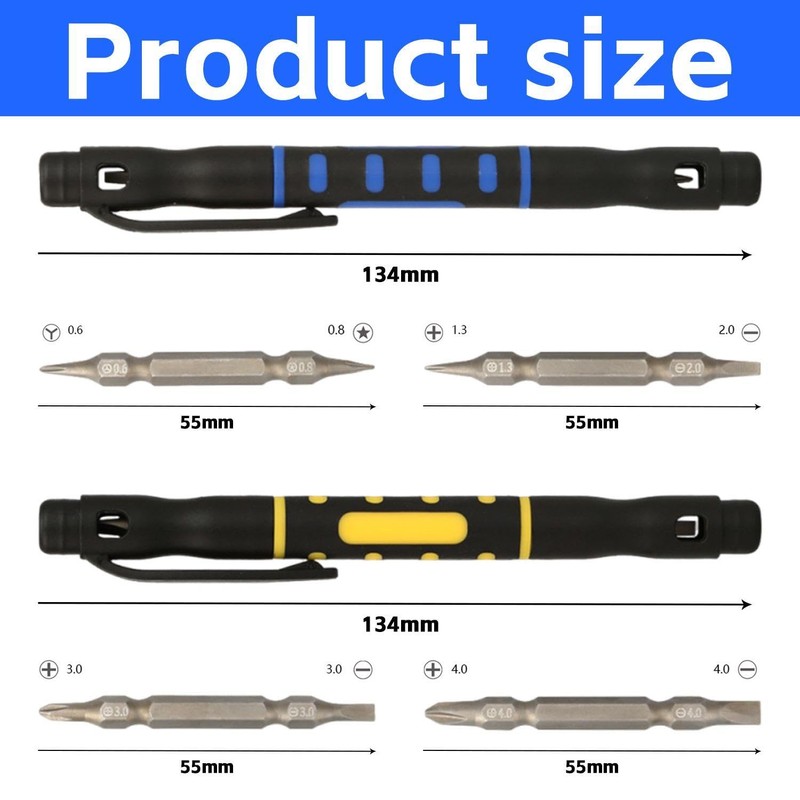 2 Piece Pen Style Screwdriver, Screwdriver Tool, Portable Screwdriver, Multifunctional