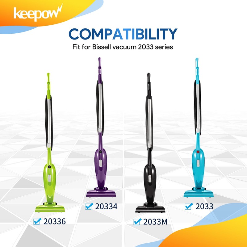 KEEPOW 2033 Vacuum Filter Set Compatible with Bissell Featherweight Stick