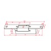 Electric Strike Door Lock, DC12V Narrow-Type Access Lock for Access