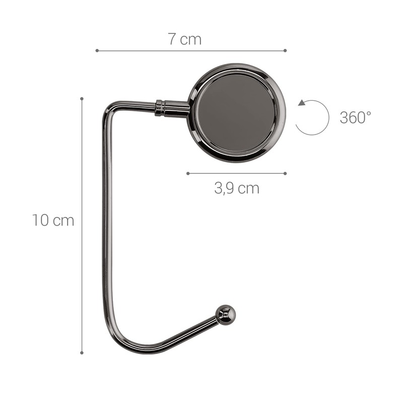 kwmobile 2x Bag Hooks for Luggage Floor Preventing - Bag
