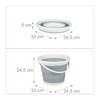 Relaxdays Folding Bucket 10 Litre Cleaning Bucket for Home, Car