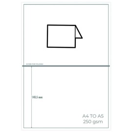 OfficeGear Extra Large (A5 Size) Tent Cards Table Place Cards – 25 Pack of 250gsm Perforated Scored Printable Folding Name Cards for Hotels Restaurants Conference Events – 148.5mm x 210mm When Folded