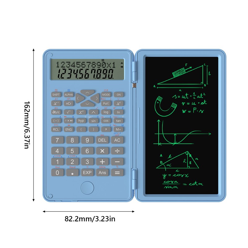 Scientific Calculator with Erasable Writing Board 240 Functions 2 Line
