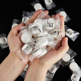 International Travel Outdoor Disposable Compressed Facial Towel Wipes - Cotton Soft - 50 Pcs Price) 10ea