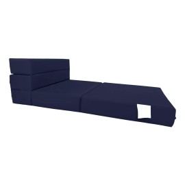 Danfuton Lounger Folding Foam Mattresses, Portable Sleeper Chair Bed 6 x32 x 80, Navy