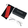 OCCI Chiari Titanium Glasses, Date Glasses, No Degree, Rimless, Men's,
