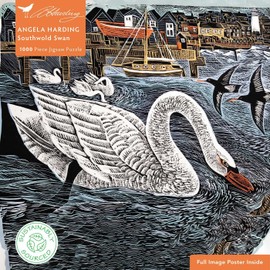 Adult Sustainable Jigsaw Puzzle Angela Harding: Southwold Swan: 1000-pieces. Ethical, Sustainable, Earth-Friendly