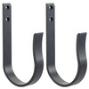 Mayrhyme Black Wood Grain Curtain Holdbacks,Solid Aluminum Wall Mounted Curtain