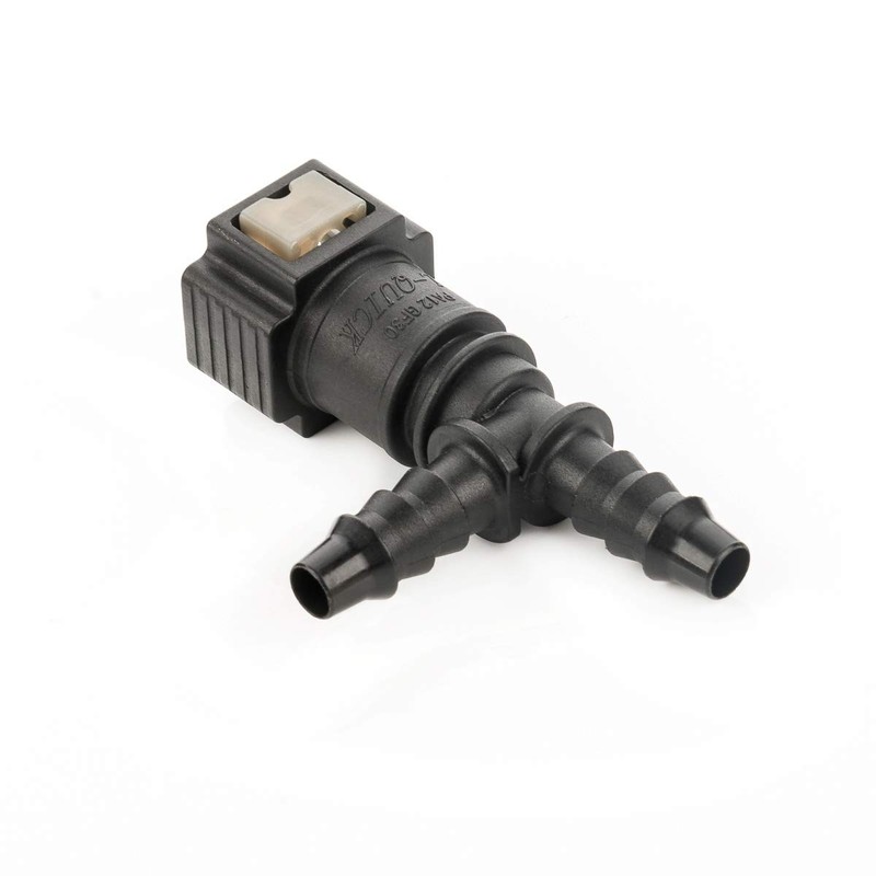 2x LST Fuel Line Connector Quick Coupling 8 mm T-Angle