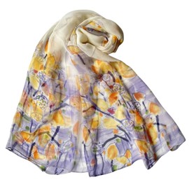 Traziewell Silk Scarf for Women UK Womens Scarves Lightweight Chiffon Scarfs Soft Sheer Long Head Neck Wrap Solid All Season 5018