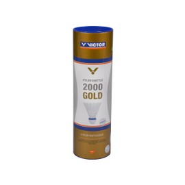 VICTOR nylon Shuttlecock Shuttle 2000 6per tin, white / blue