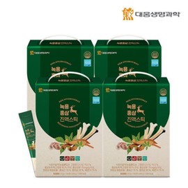 Daewoong Life Science Deer Antler & Red Ginseng Extract Sticks 100 Packs, 4 Boxes / Large Capacity 6-Year-Old Red Ginseng Holiday Gift Set / 대웅생명과학 녹용홍삼 진액 스틱 100포 4박스  대용량 6년근홍삼 명절선물세트