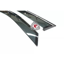 BaysonR Fits 14-18 Subaru Forester OE-Style Side Window Rain Guard Visors + Clips