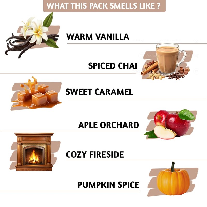 Folkulture Autumn Incense Cones Pumpkin Spice, Vanilla -Set of 6