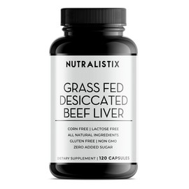 Nutralistix Grass Fed Desiccated Beef Liver – Pasture Raised Capsules