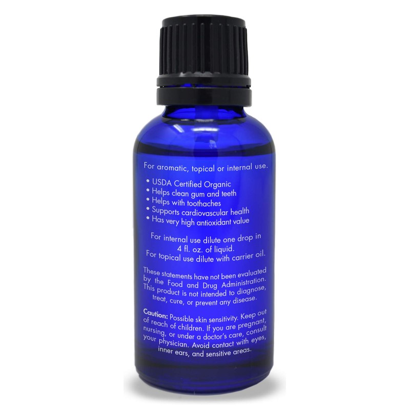 Organic, Clove Oil, Food Grade, for Teeth and Gums, Tooth