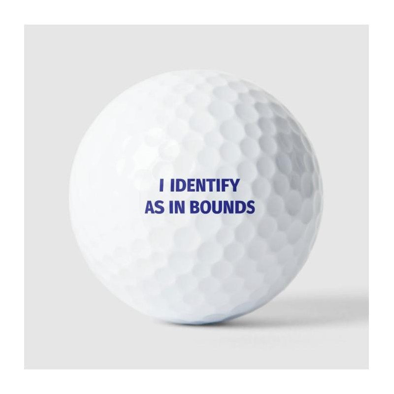 I Identify As In Bounds Golf Balls, 3 Pack Golf