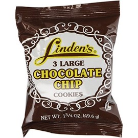Linden's Chocolate Chip Cookies, 3 Cookies Per Pack (18-1.75oz. Packs Per Box)
