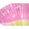 Luxurious 100% Silk Designer Fan, safety pink