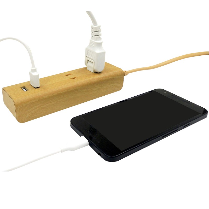 Topland M4020-NW USB Power Strip, Lightning Guard, 2 Outlets, 2