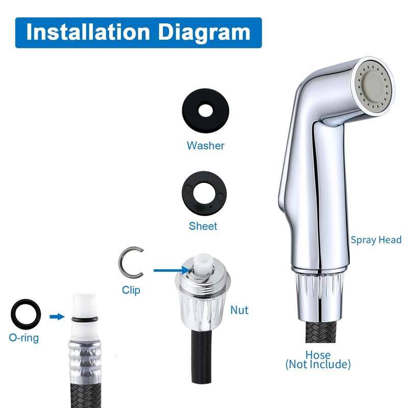 Timewill Kitchen Sink Side Sprayer Head Replacement Universal Fit Sink