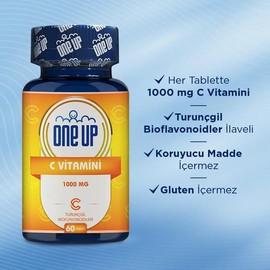 One Up C Vitamini 1000 Mg 60 Tablet AROMASIZ Renkli