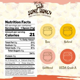 Some Honey Raw & Unfiltered Honey Spoon Stirrers – 100% Pure U.S. Honey, USDA Grade A, Kosher, All-Natural – Individually Wrapped Single-Serve Spoons for Tea, Coffee & Travel – 10 Pack