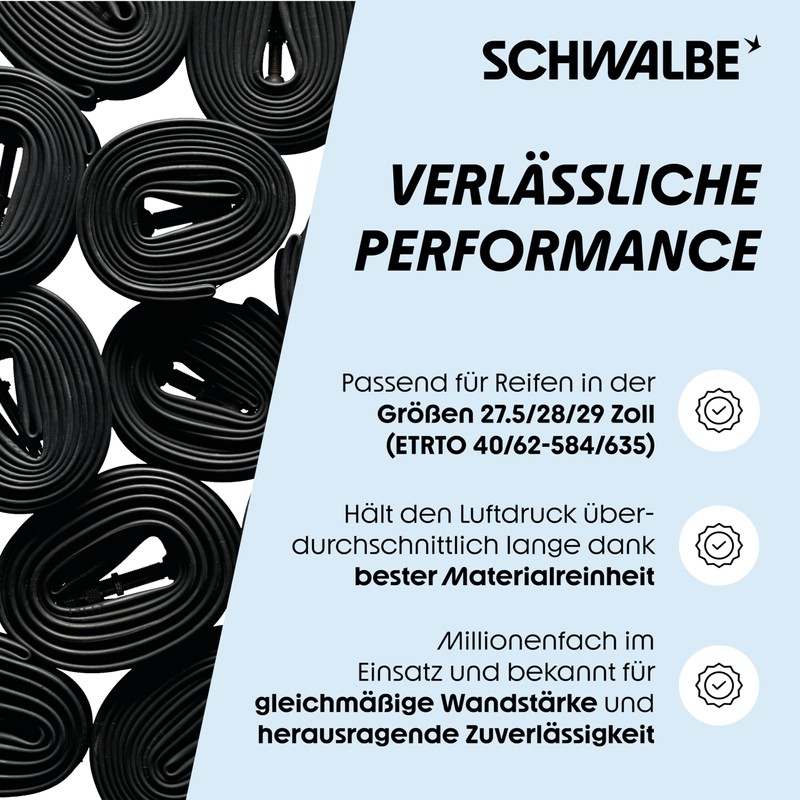 Schwalbe AV19 Tube Schrader 700 x 38-45C (28 x 1.5-2.35)