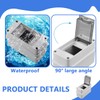 Din Rail Enclosure, 3-Way Weatherproof Power Distribution Box, Transparent Cover