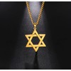 SIPURIS Star of David Necklace for Men Crystal Hexagram Pentacle